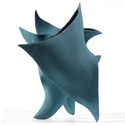 Ваза необычной формы Hathor Blue Авторская керамика