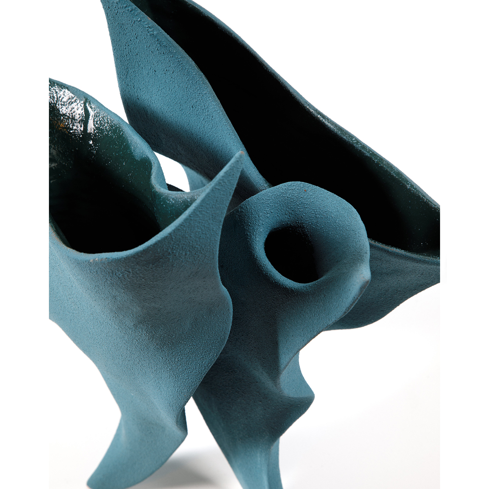 Ваза необычной формы Hathor Blue Авторская керамика