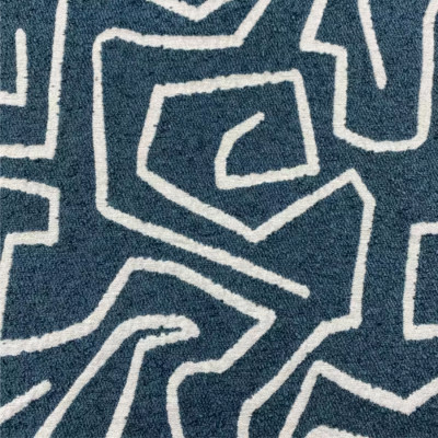 Ткань Букле Zigzag Blue Fabric N 2-1722