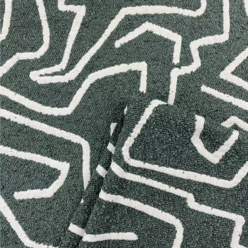 Ткань Букле Zigzag Sage Fabric N 2-1692