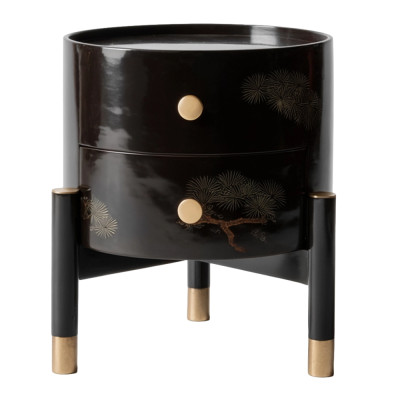 Черная тумбочка Sakura
