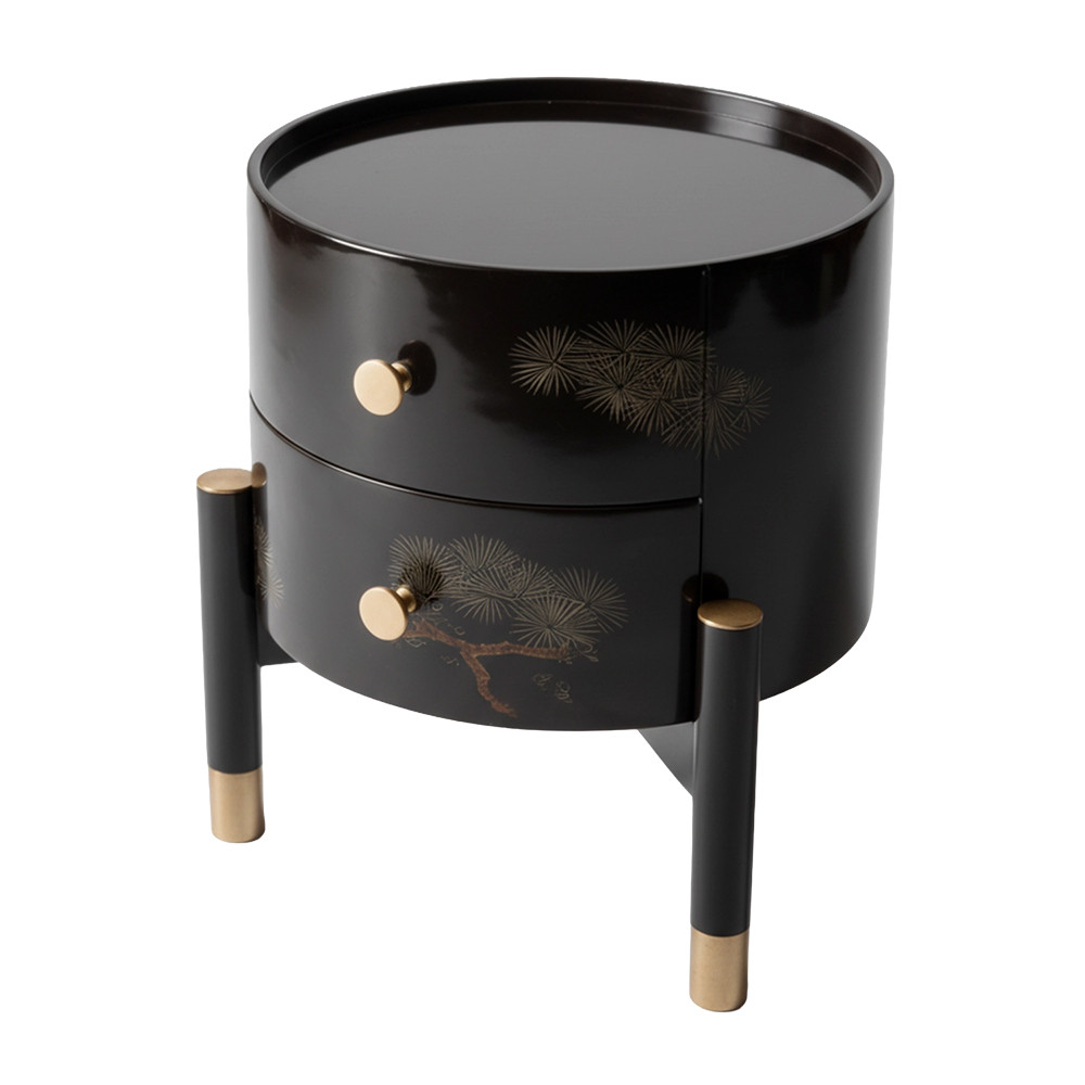Черная тумбочка Sakura