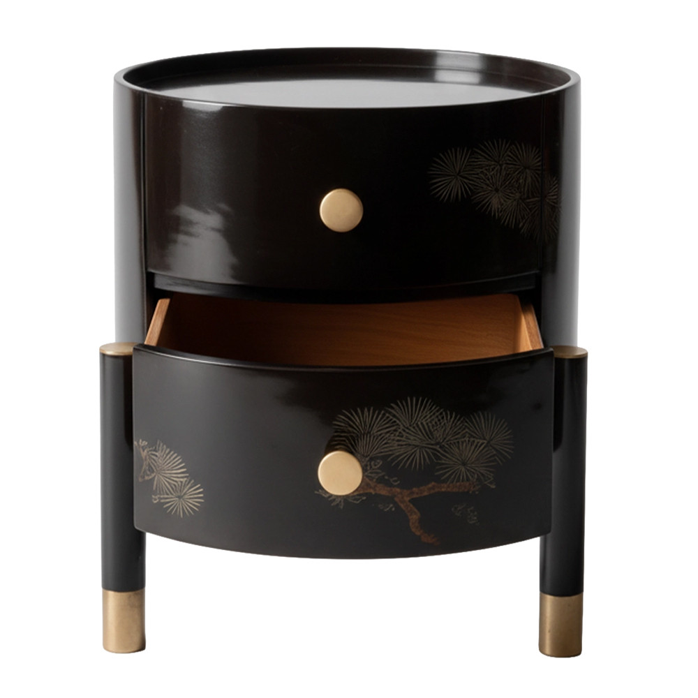 Черная тумбочка Sakura
