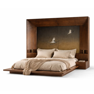 Премиальная Кровать Japanese Bed Cranes с большим порталом