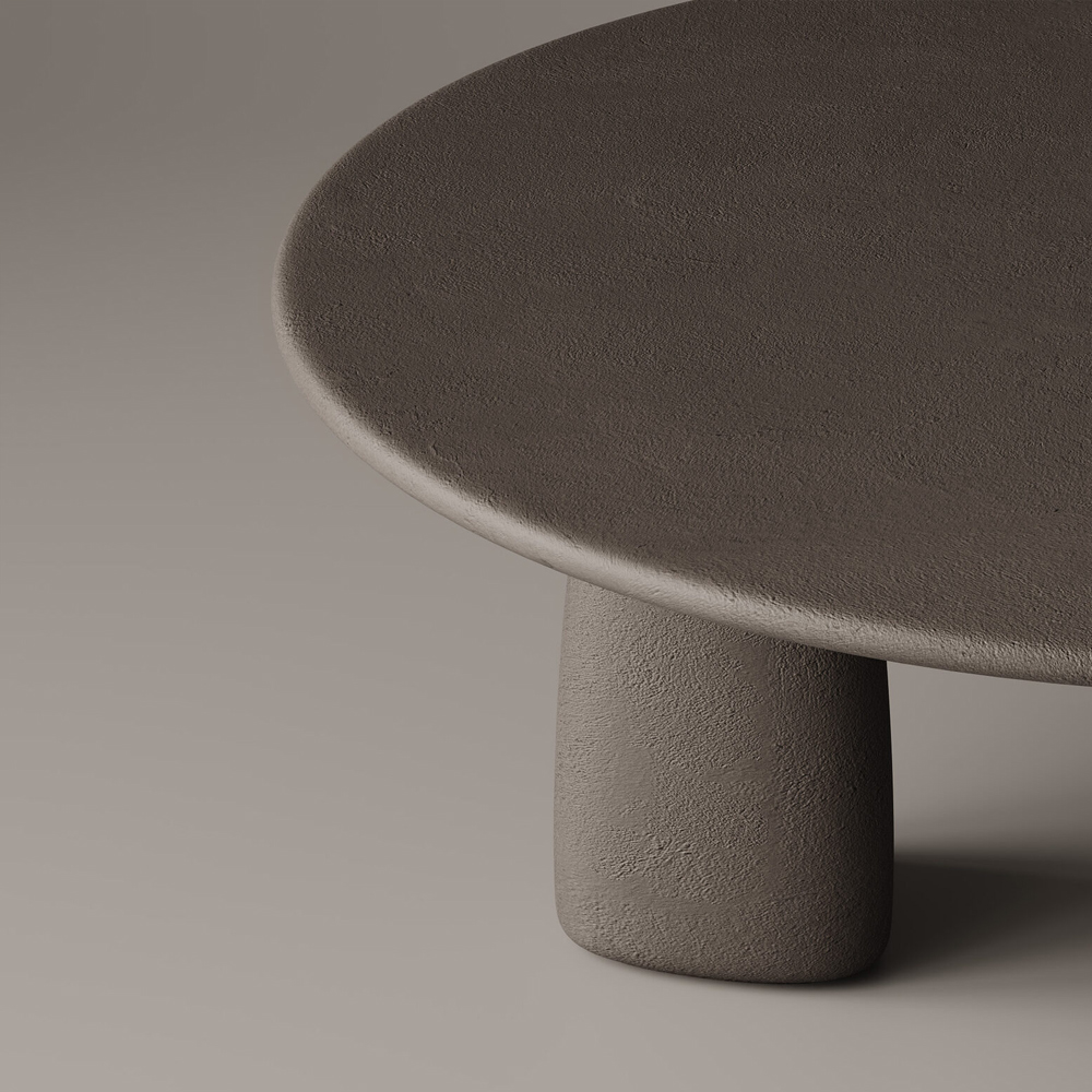 Круглый журнальный стол  Stone Dolmen Table на 3 ножках