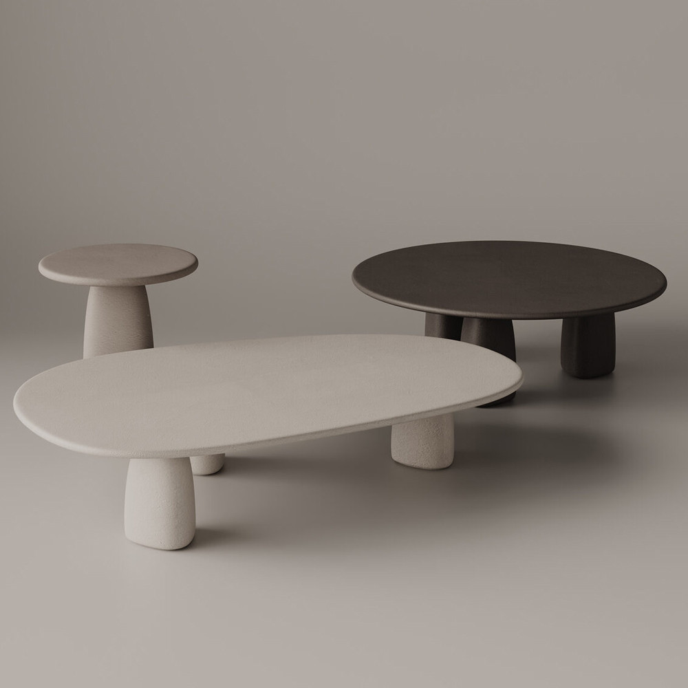 Овальный журнальный стол Stone Dolmen Table на 3 ножках