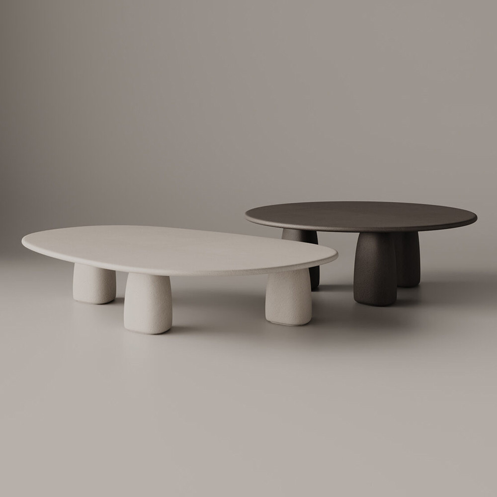 Овальный журнальный стол  Stone Dolmen Table на 3 ножках