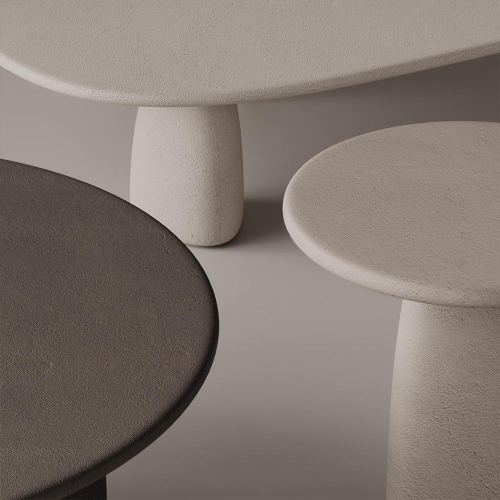 Овальный журнальный стол Stone Dolmen Table на 3 ножках
