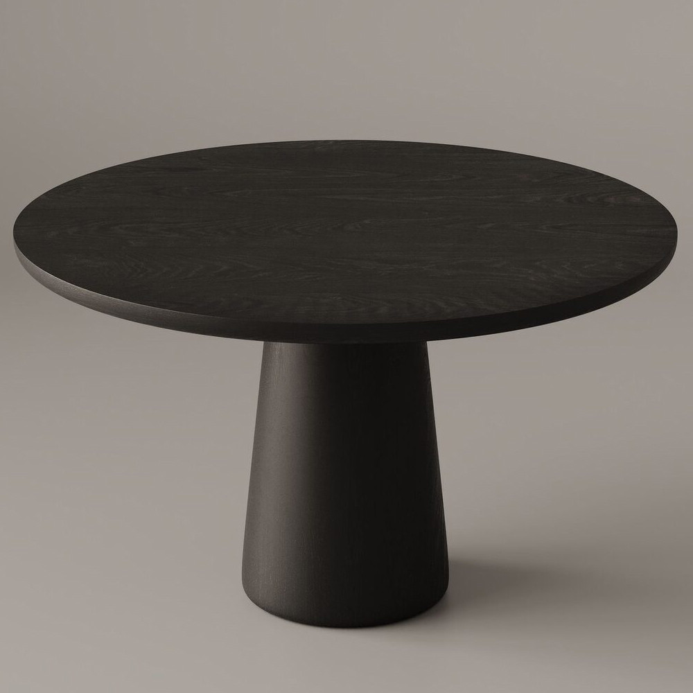 Стол обеденный Черный с круглой столешницей Sapporo Table