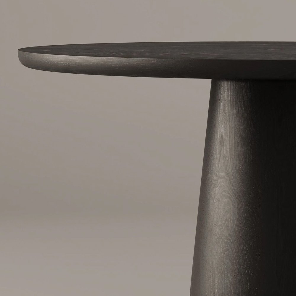 Стол обеденный Черный с круглой столешницей Sapporo Table