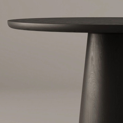 Стол обеденный Черный с круглой столешницей Sapporo Table