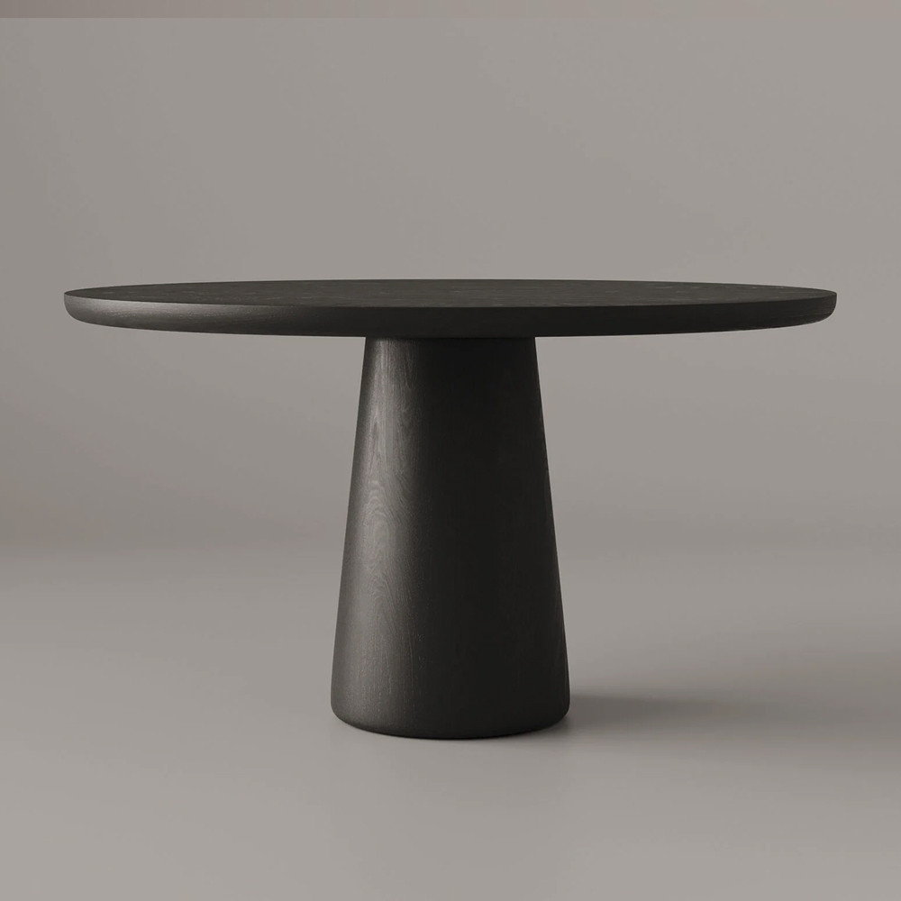 Стол обеденный Черный с круглой столешницей Sapporo Table
