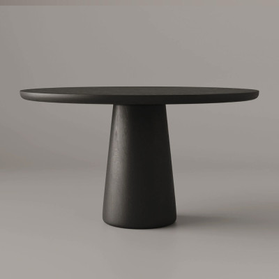 Стол обеденный Черный с круглой столешницей Sapporo Table