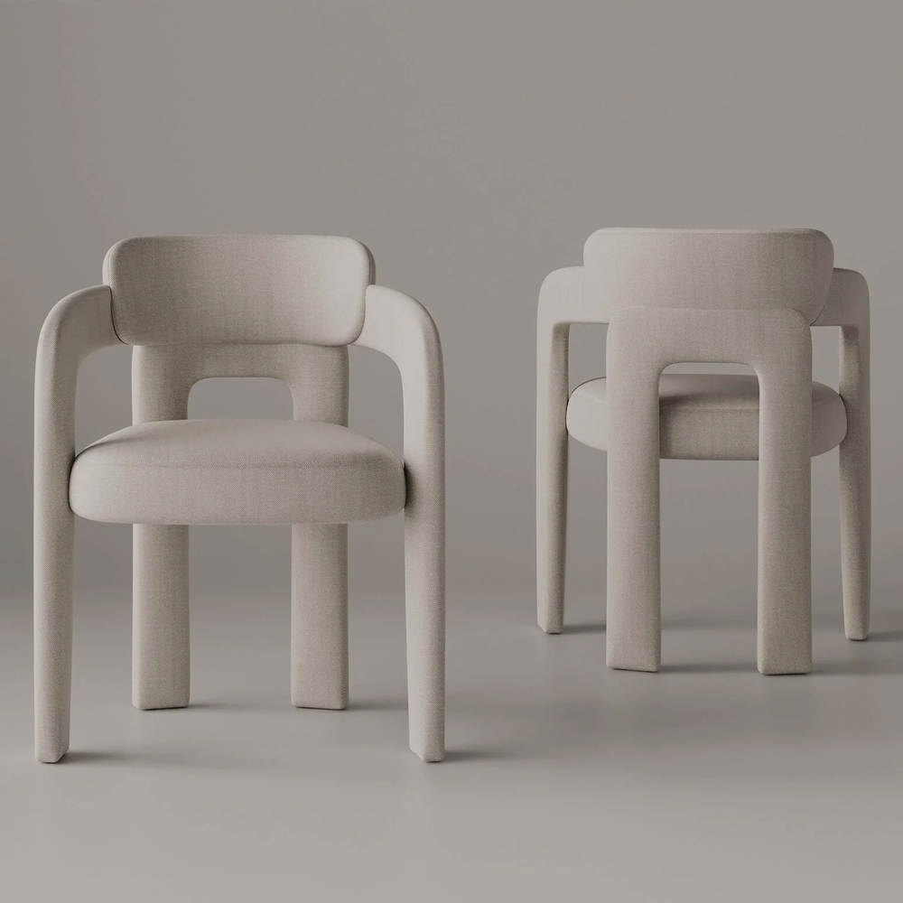 Стул мягкий Chair Unusual Smooth Lines