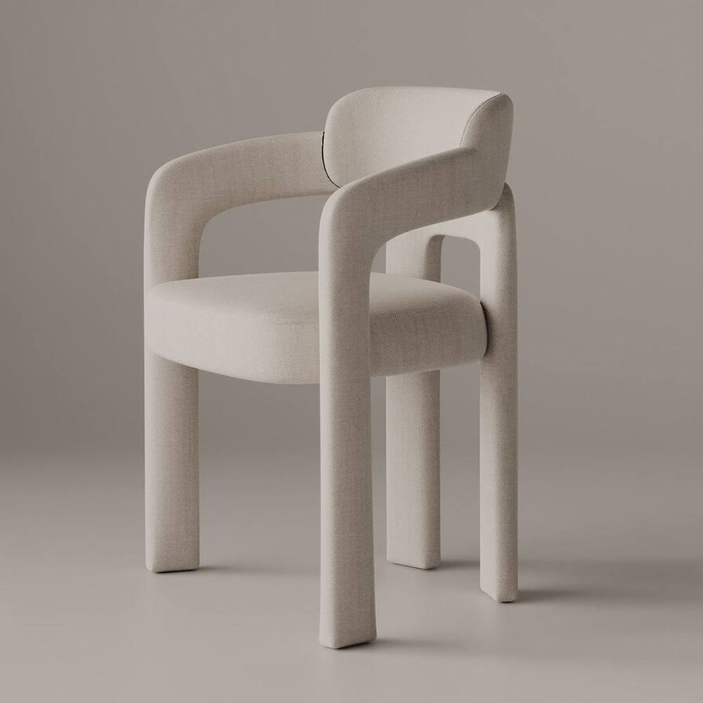 Стул мягкий Chair Unusual Smooth Lines