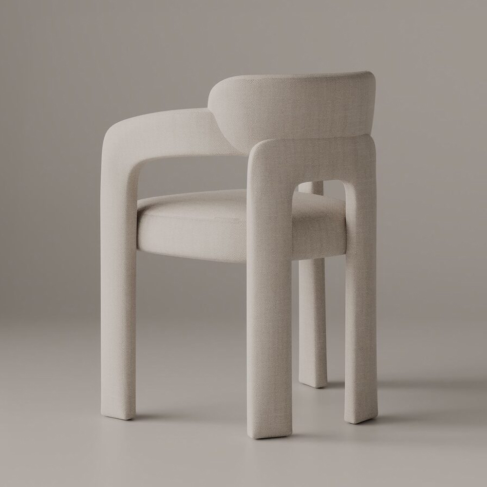 Стул мягкий Chair Unusual Smooth Lines