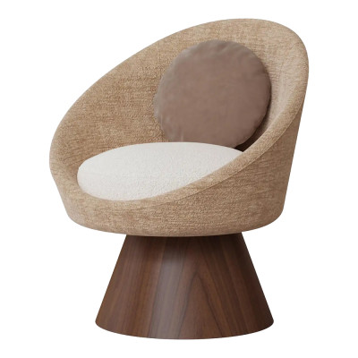 Стул Dining Chair бело-бежевый