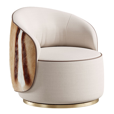 Кресло Roe deer Springbok Chair натуральный мех