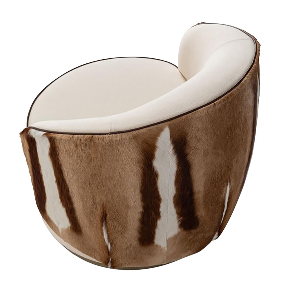 Кресло Roe deer Springbok Chair натуральный мех