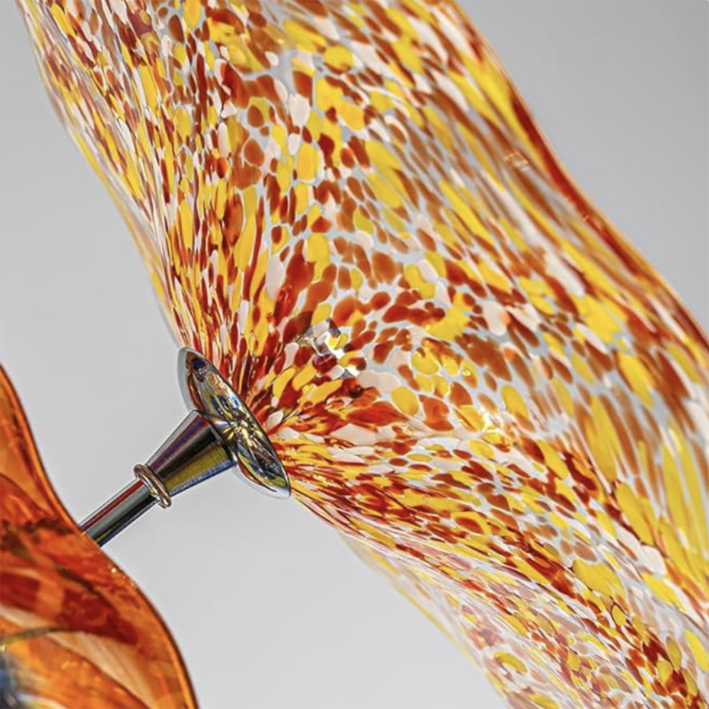 Sputnik Murano Blown Glass Chandelier Flowers Multi-Colors