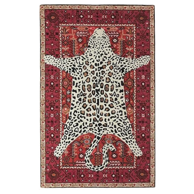 Ковер Leopard and Oriental ornament Heritage Rug Red