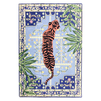 Ковер Бенгальский Тигр Bengal Tiger Heritage Голубой орнамент