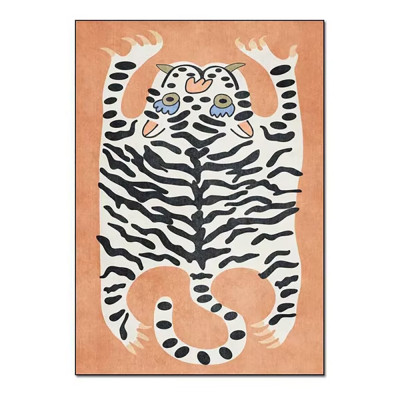 Коврик стиллизованный тибетский тигр Tiger Peach Carpet
