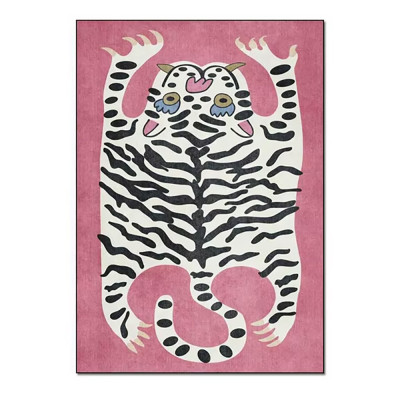 Коврик стиллизованный тибетский тигр Tiger Pink Carpet
