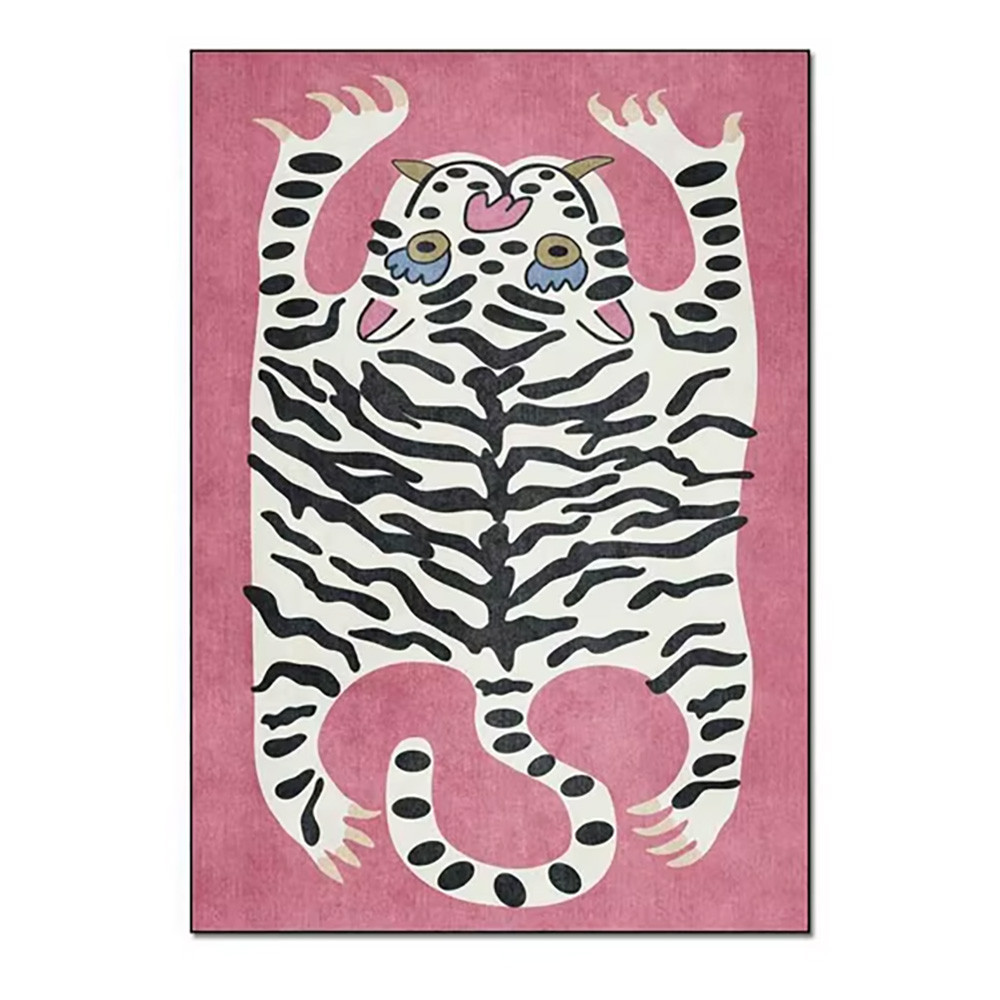 Коврик стиллизованный тибетский тигр Tiger Pink Carpet