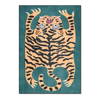 Коврик стиллизованный тибетский тигр Tiger Emerald Carpet