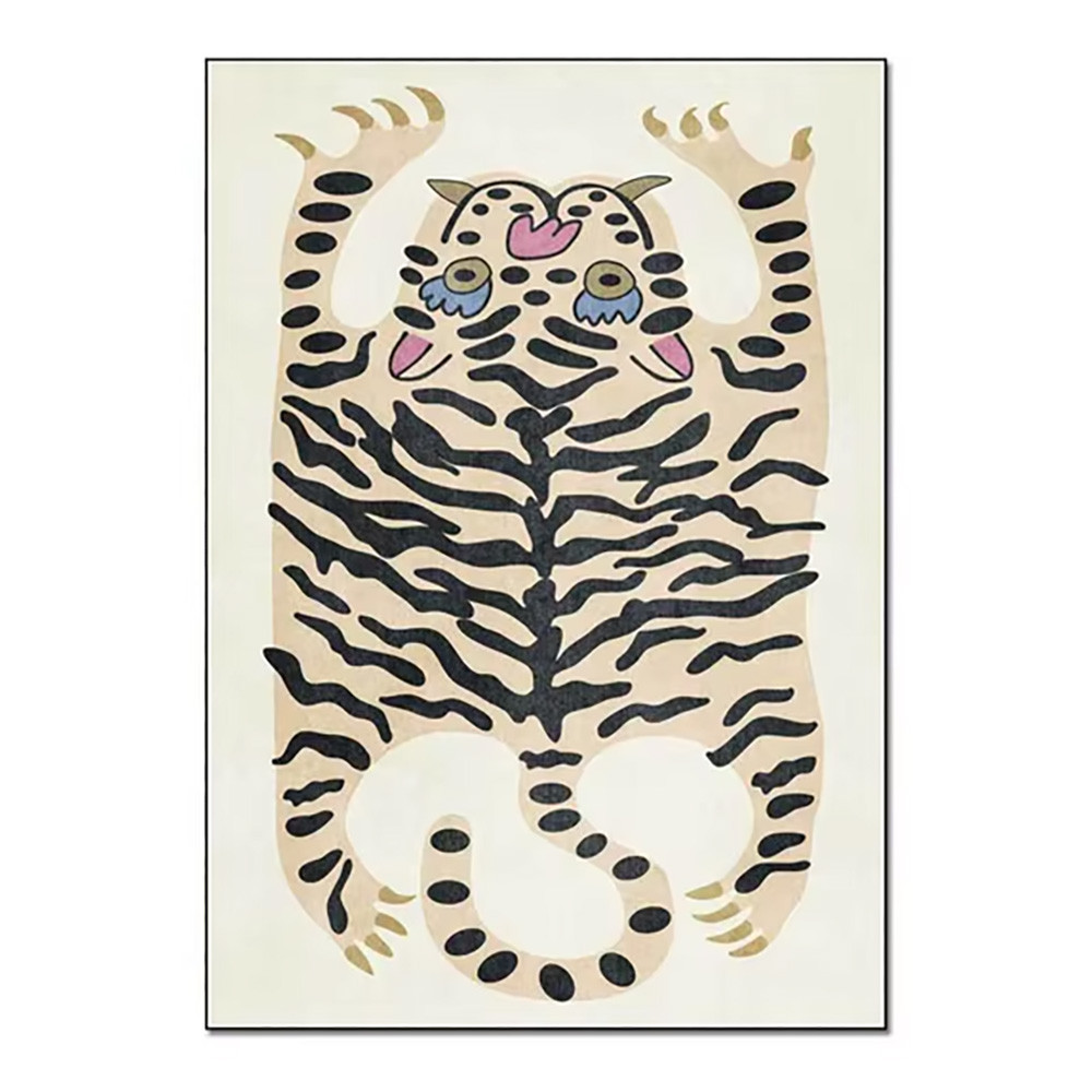 Коврик стиллизованный тибетский тигр Tiger Light Beige Carpet