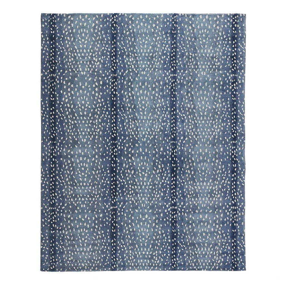 Antelope Hand-Tufted Wool Area Rug Blue