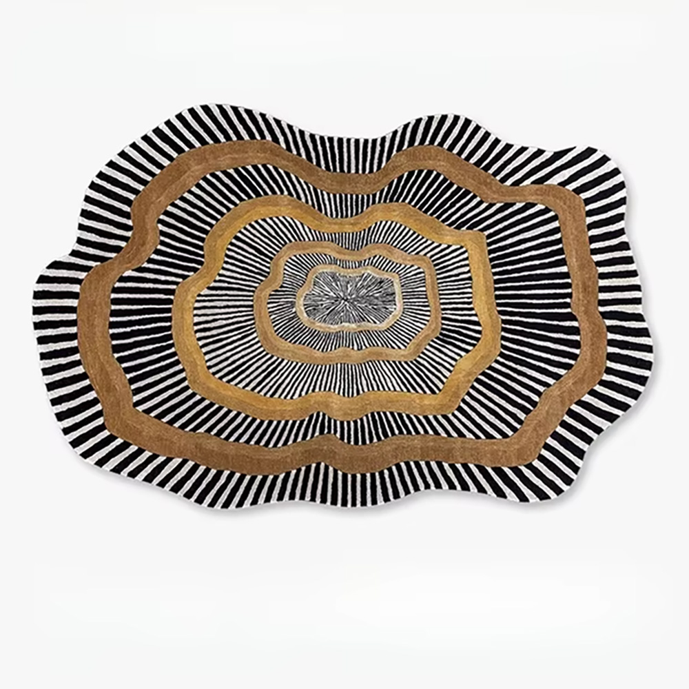 Ковер неправильной формы JOHAN Abstract Modern Rug Cinnamon