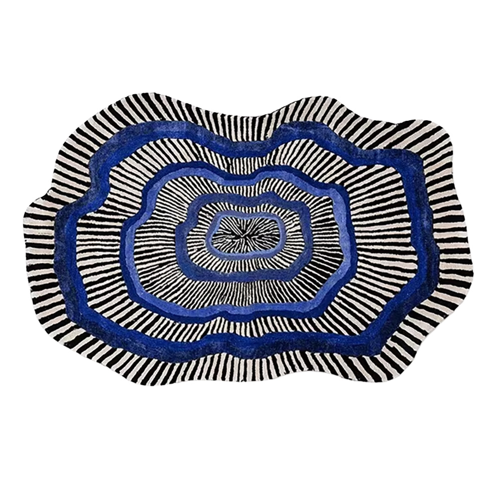 Ковер неправильной формы JOHAN Abstract Modern Rug Blue