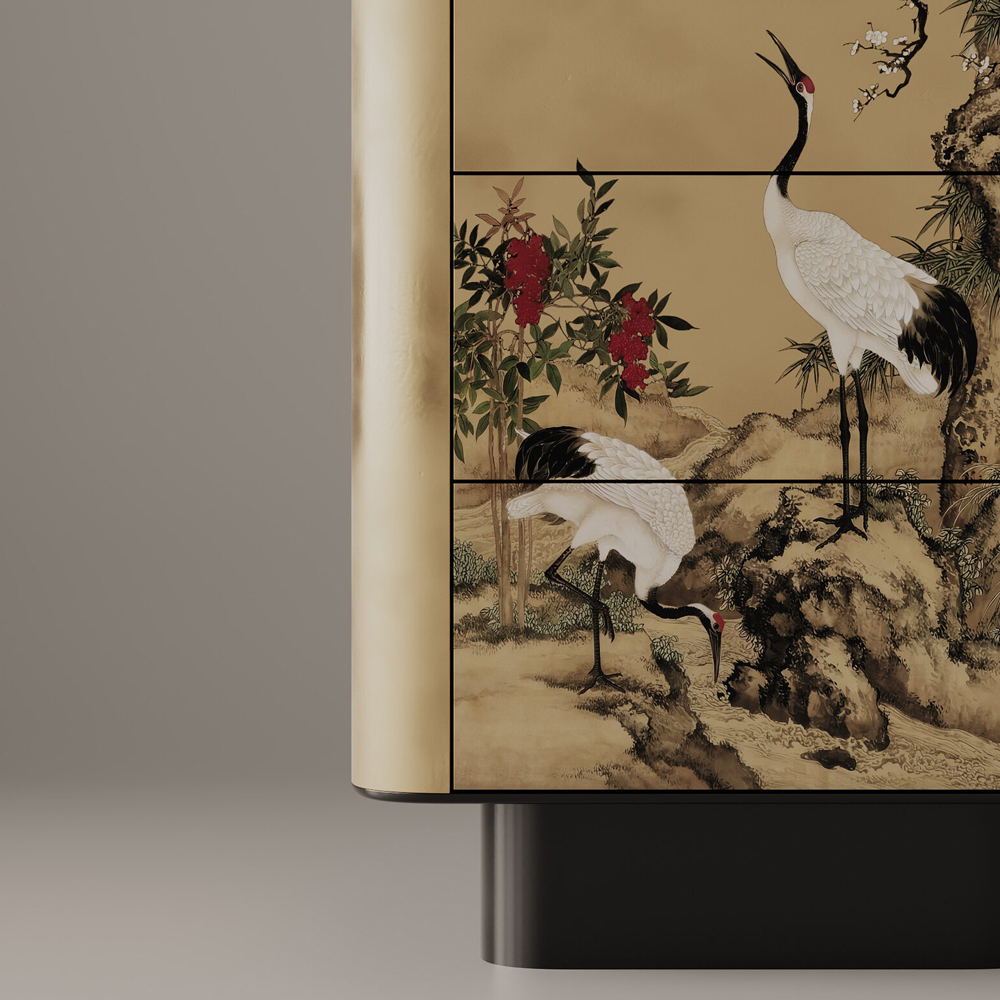 Комод  Cranes Japanese Garden 4 ящика