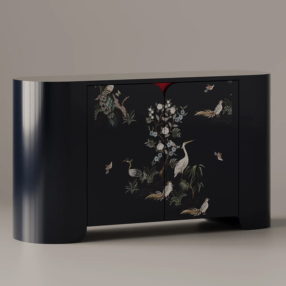 Комод двухдверный Cranes in Japanese Sakura