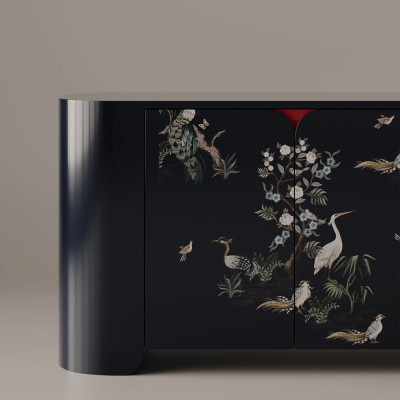 Комод двухдверный Cranes in Japanese Sakura