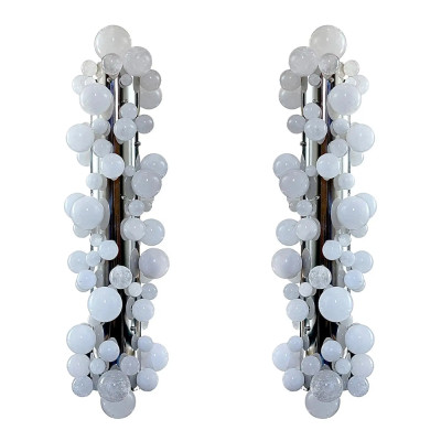 Современное Бра белые шарики Bubble Rock Crystal Wall Lamp