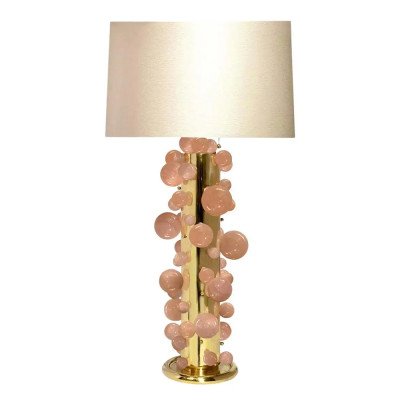 Лампа прикроватная Bubble Rock Crystal Table Lamps Розовое стекло