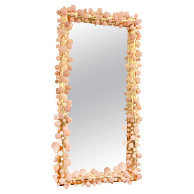 Большое Зеркало с подсветкой Золото Pink Bubble Mirror