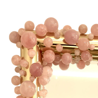 Большое Зеркало с подсветкой Золото Pink Bubble Mirror