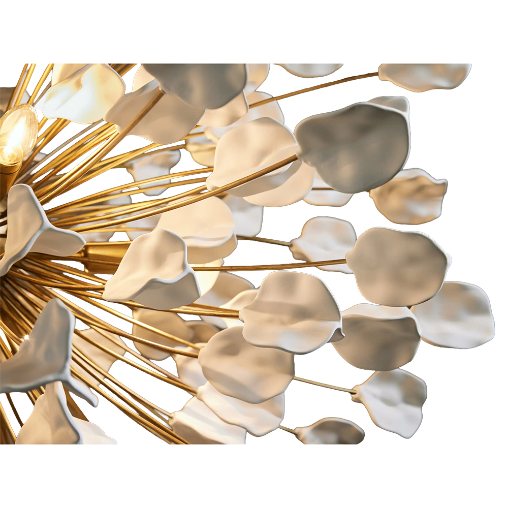 Современный светильник бионической формы Белый Organic Modern White Bionic Chandelier