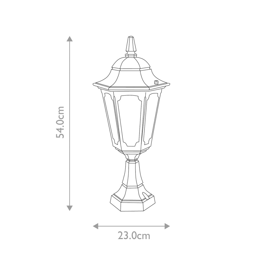 Фонарь-пьедестал классической формы в матовом черном цвете Elstead Lighting