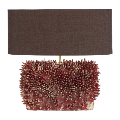 Современная керамическая настольная лампа Sea urchin Ceramic Light Терракотовый