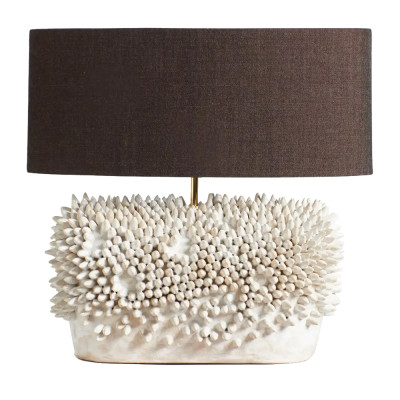 Современная керамическая настольная лампа Sea urchin Ceramic Light Белый