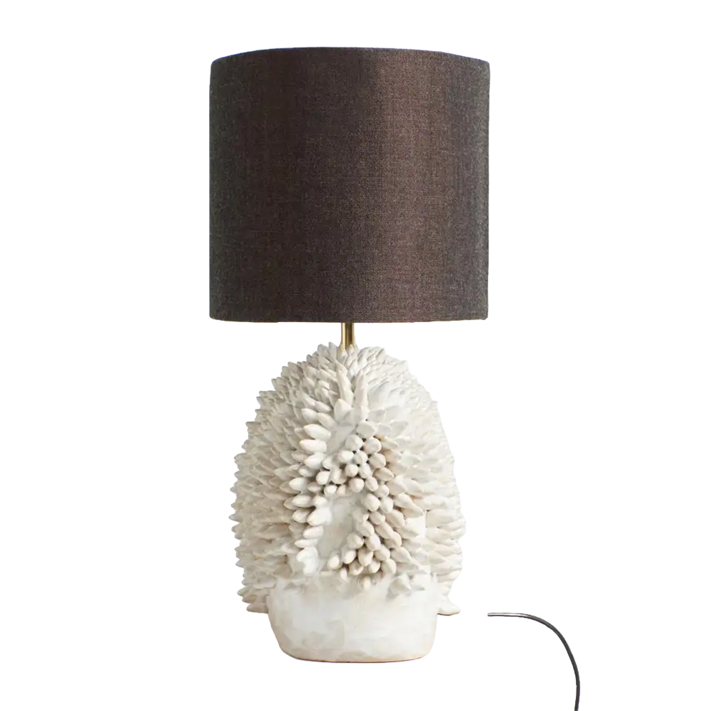 Современная керамическая настольная лампа Sea urchin Ceramic Light Белый