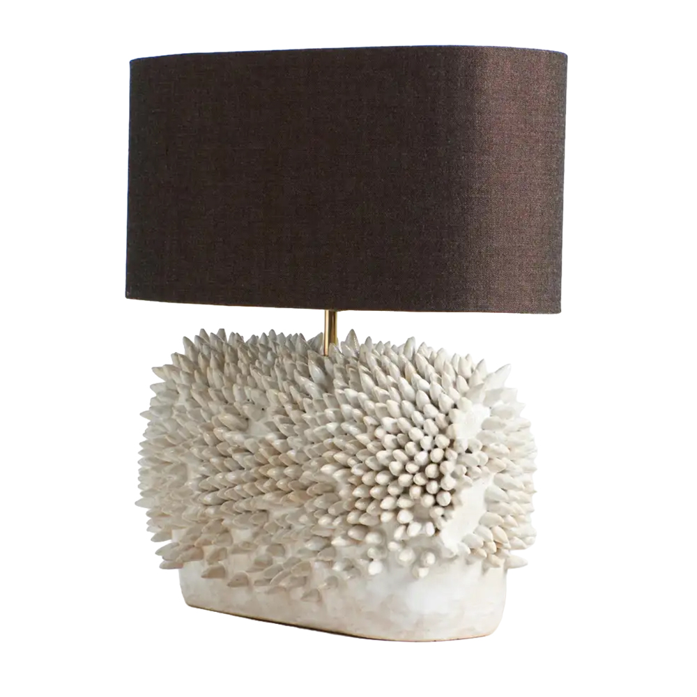 Современная керамическая настольная лампа Sea urchin Ceramic Light Белый