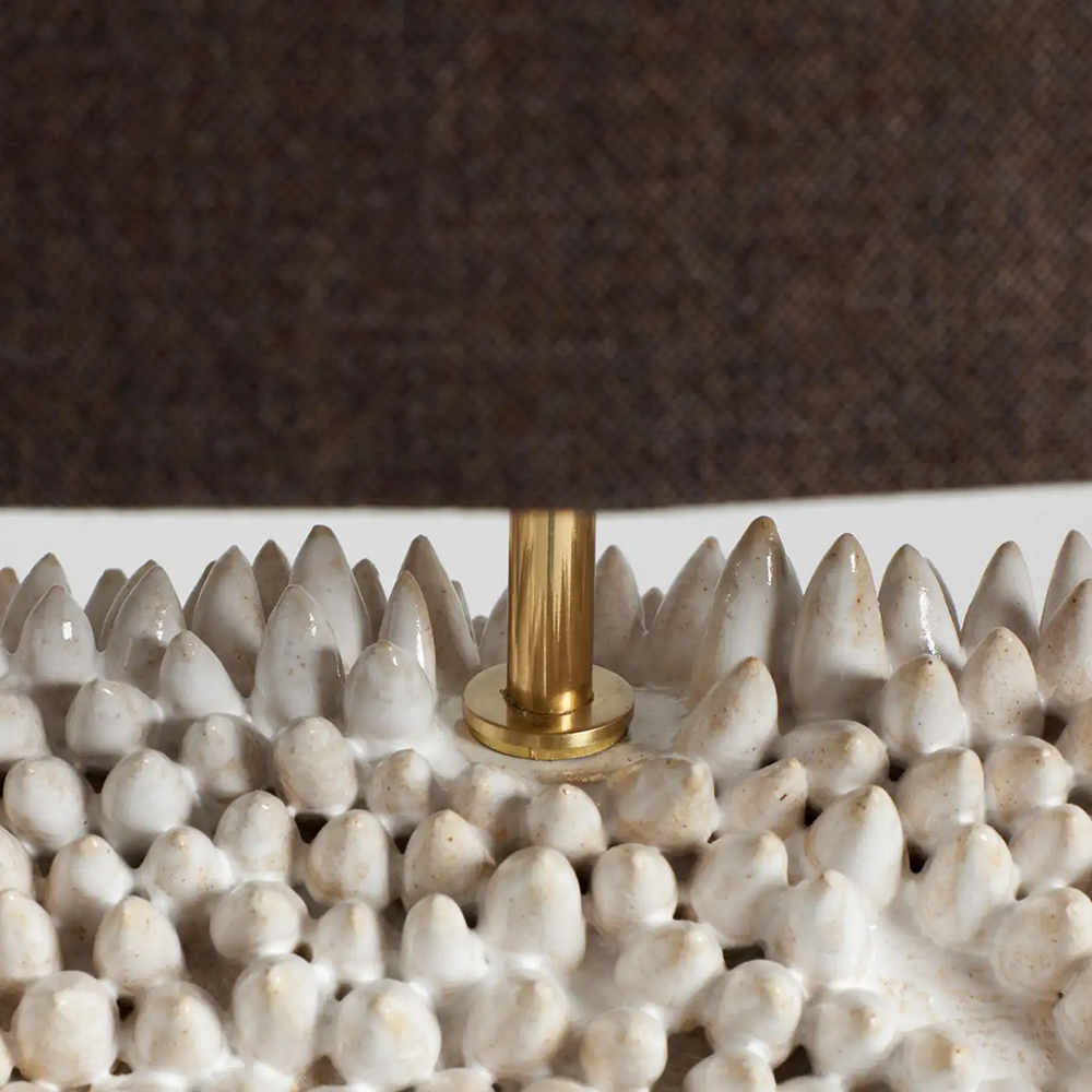 Современная керамическая настольная лампа Sea urchin Ceramic Light Белый