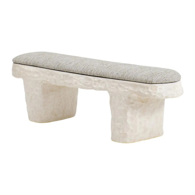Банкетка современной бионической формы Japandi Textured Bench