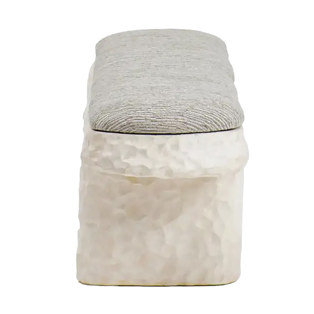 Банкетка современной  бионической формы Japandi Textured Bench